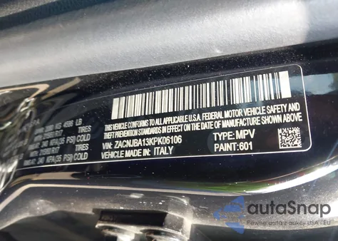 2019 Jeep Renegade Sport 4X4 из США, поврежденный, VIN ZACNJBA13KPK06106